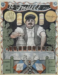 14 juli, de wijnhandelaar, omslagillustratie van 